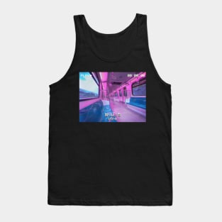 Aesthetic Alone Japanese Text VHS Vaporwave Tank Top